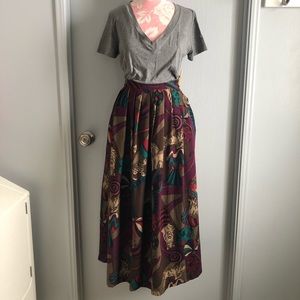 Vintage Circus Print Skirt with Pockets! Size 6